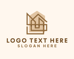 Hostel - Brown House Village logo design