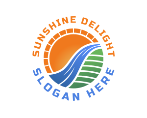 Natural Sunset Field logo design