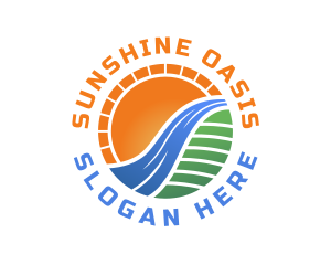 Natural Sunset Field logo design