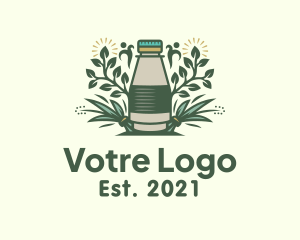Leaf - Natural Tea Bottle logo design