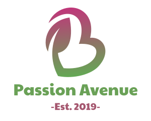 Passion - Gradient Heart Shape Leaf logo design