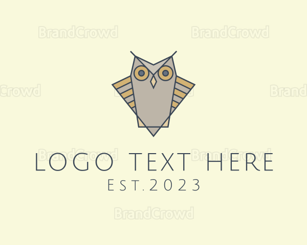 Owl Bird Aviary Logo