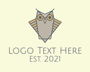 Mascot - Grey Owl Mascot logo design