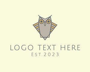 Big Eyes - Owl Bird Aviary logo design