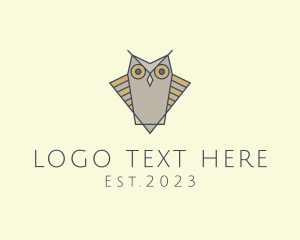 Brown Bird - Owl Bird Aviary logo design