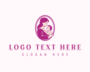 Breastfeeding - Child Mother Parenting logo design