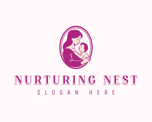 Child Mother Parenting logo design