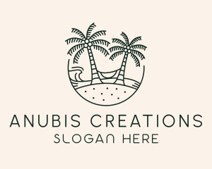 Tropical Beach Vacation logo design