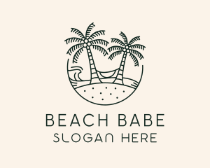 Tropical Beach Vacation logo design