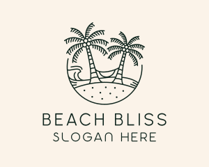 Tropical Beach Vacation logo design