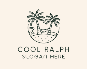 Tropical Beach Vacation logo design