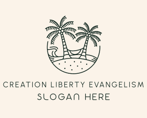 Tropical Beach Vacation logo design