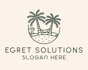 Tropical Beach Vacation logo design