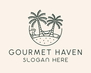 Tropical Beach Vacation logo design