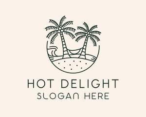 Tropical Beach Vacation logo design