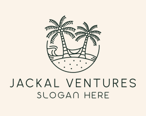 Tropical Beach Vacation logo design