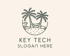 Tropical Beach Vacation logo design