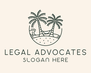 Tropical Beach Vacation logo design