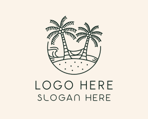 Tropical Beach Vacation logo design