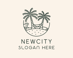 Tropical Beach Vacation logo design