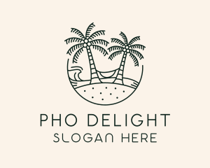 Tropical Beach Vacation logo design