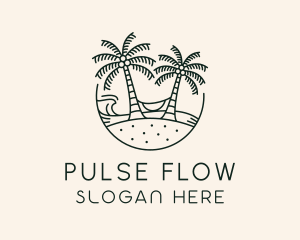 Tropical Beach Vacation logo design