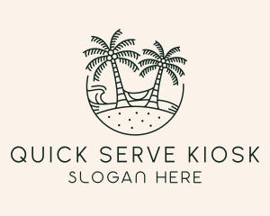 Tropical Beach Vacation logo design