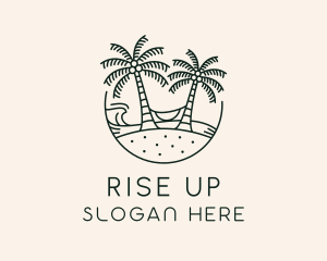 Tropical Beach Vacation logo design