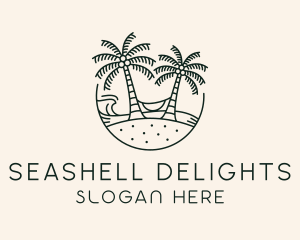 Tropical Beach Vacation logo design