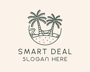 Tropical Beach Vacation logo design