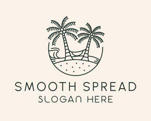 Tropical Beach Vacation logo design