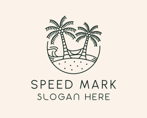 Tropical Beach Vacation logo design