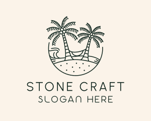 Tropical Beach Vacation logo design