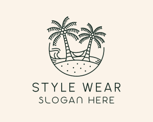 Tropical Beach Vacation logo design