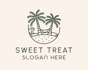 Tropical Beach Vacation logo design