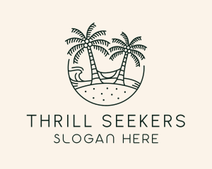 Tropical Beach Vacation logo design