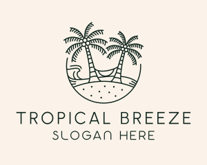 Tropical Beach Vacation logo design