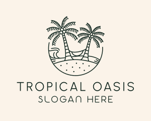 Tropical - Tropical Beach Vacation logo design