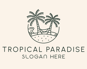 Hawaii - Tropical Beach Vacation logo design
