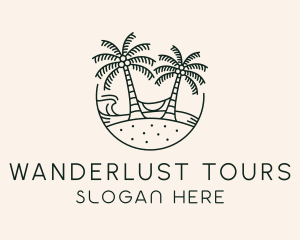 Tropical Beach Vacation logo design