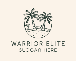 Black - Tropical Beach Vacation logo design