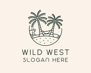 Tropical Beach Vacation logo design