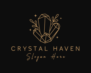 Crystals - Gold Crystals Jewelry logo design