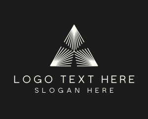 Corporation - Industrial Geometric Pyramid logo design
