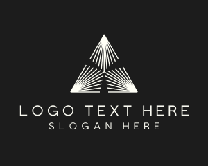 Industrial Geometric Pyramid Logo