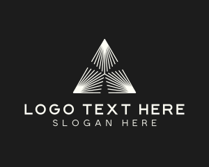 Firm - Industrial Geometric Pyramid logo design