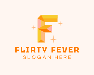 Shiny Gem Letter F logo design