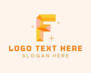 Cleaner - Shiny Gem Letter F logo design