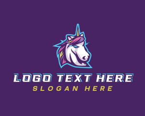 Stallion - Unicorn Gaming Streamer logo design