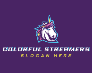 Unicorn Gaming Streamer logo design